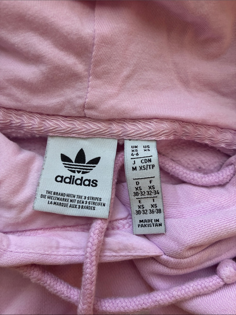 adidas Women's Light Pink Pullover Hoodie - Picture 3 of 4